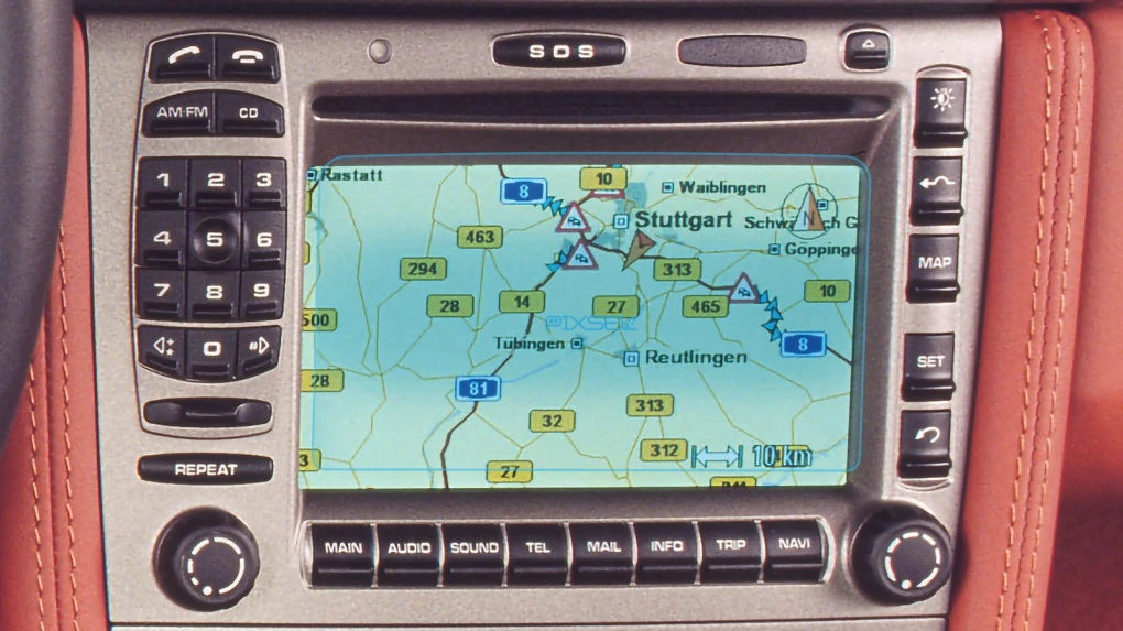 Sticlă hibridă de protecție Pixsel monitor PORSCHE 911 - 5.6“ 2005 - 2008