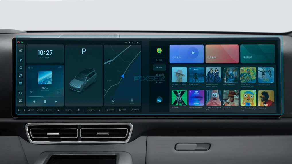 Sticlă hibridă de protecție Pixsel monitor LI AUTO i8 - 29.5“ 2025 -